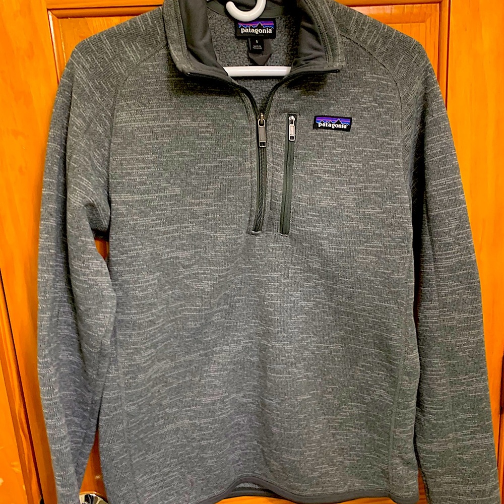 Grey Patagonia zip up sweatshirt